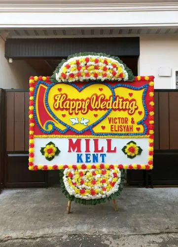 Papan Bunga Pernikahan tanah sereal
